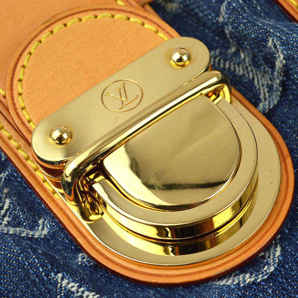 LOUIS VUITTON 2006 Blue Monogram Denim Pleaty Handbag M95020 162456 - Picture 7 of 10